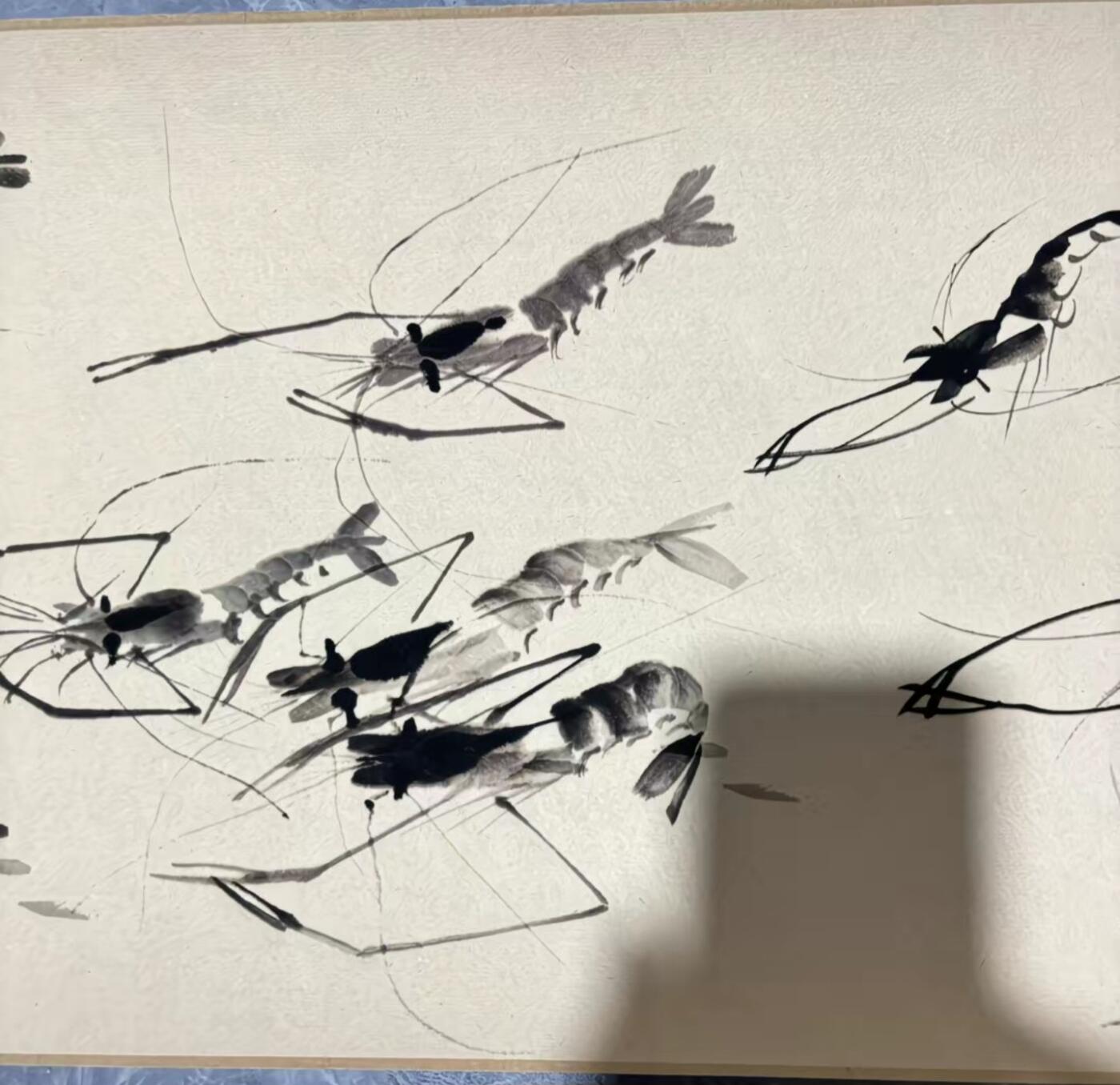   听雨轩  名家卷轴字画 龙纹小长卷《齐白石群龙入海》尺寸:30/350cm左右