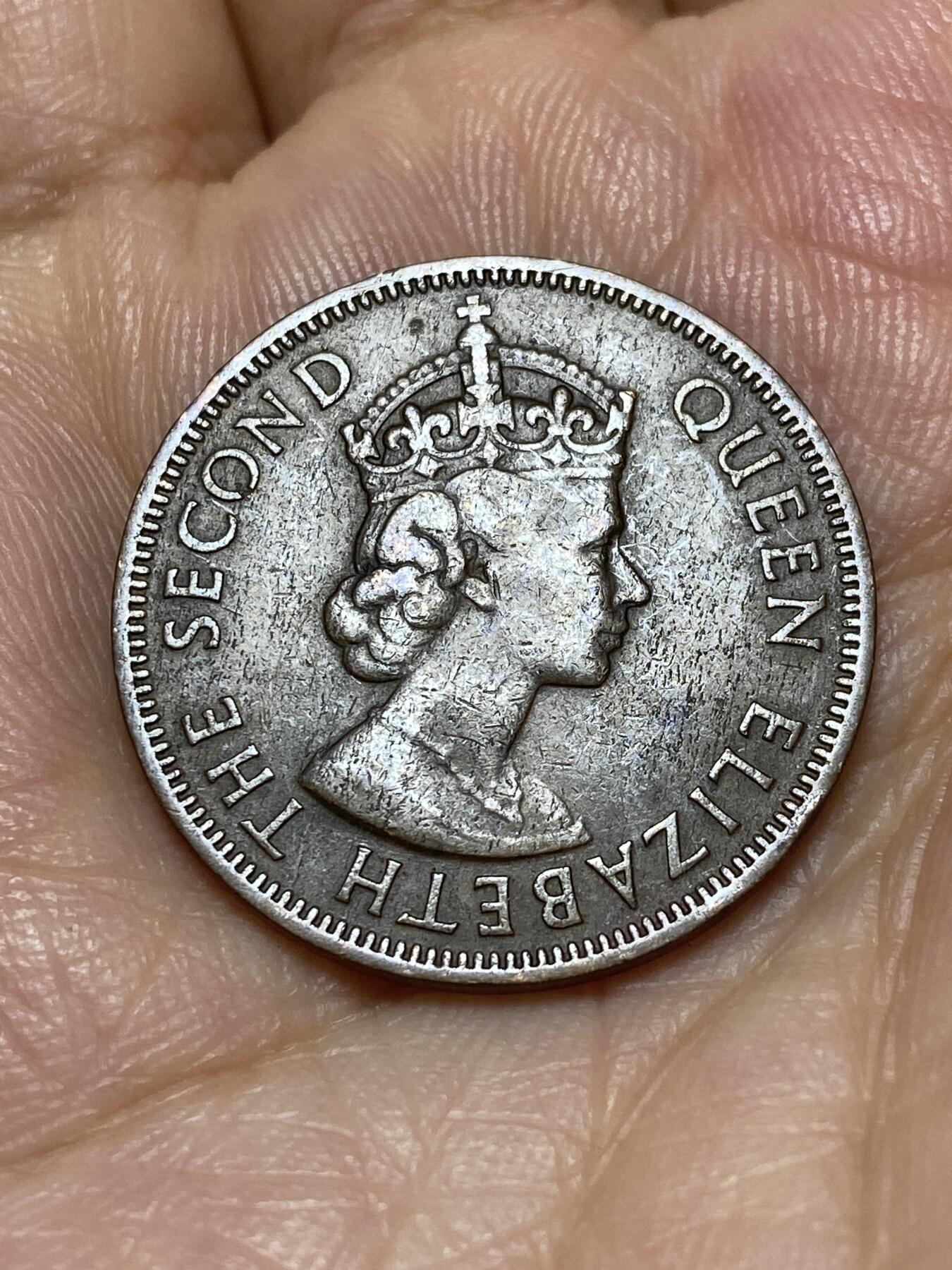 2025年第九十二场(总第一百一十八场）外国好品散币(免佣金) 英属塞浦路斯1955年5米尔(伊丽莎白二世青年带冠，首发年仅发行2年)