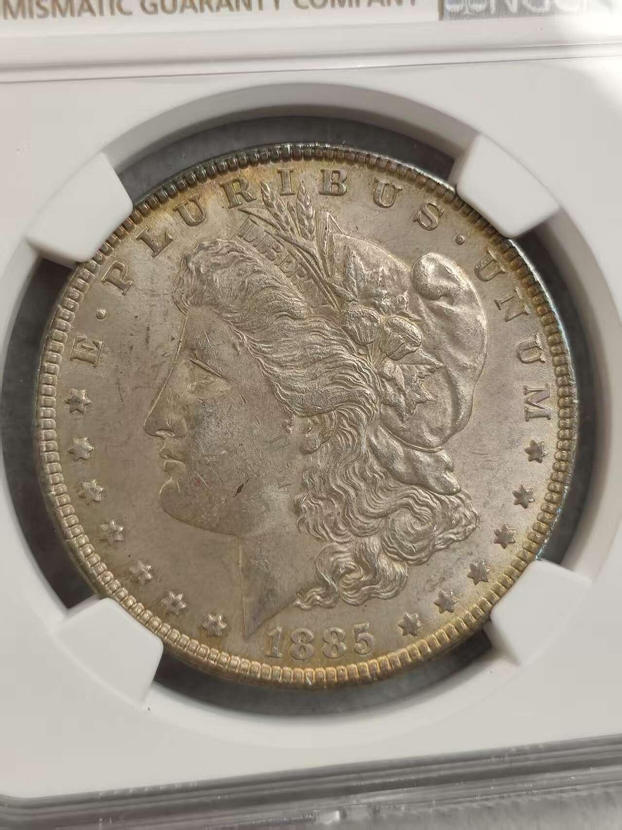 G&W世界散币，银币处理专场（第30场） NGC-MS64  美国1885年摩根1元  银币