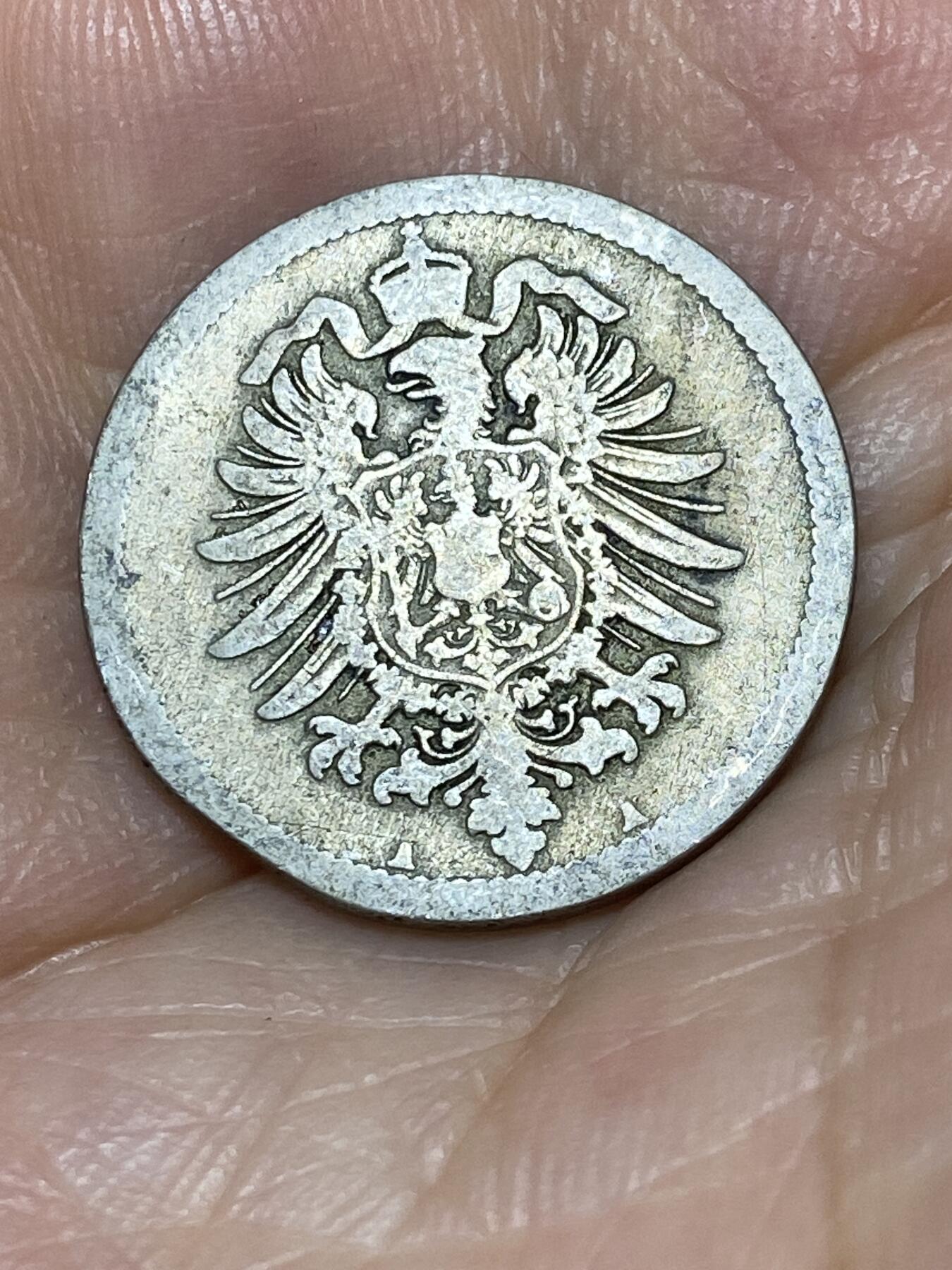 2025年第九十二场(总第一百一十八场）外国好品散币(免佣金) 德意志帝国1876年10芬尼(威廉一世时期，A标，柏林造)
