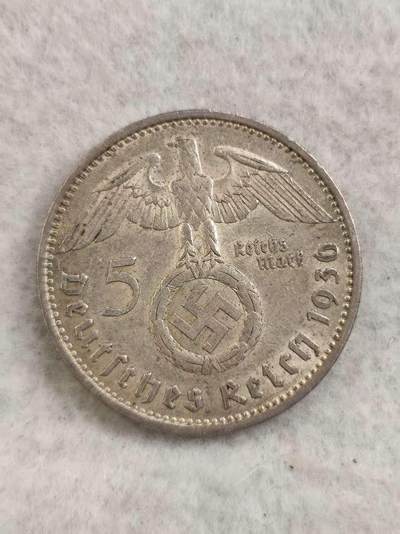 G&W世界散币，银币处理专场（第30场） - 德国1934年5马克 银币  兴登堡