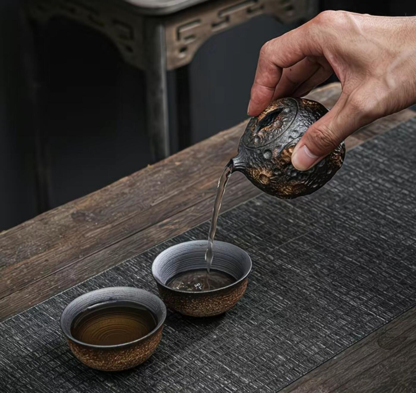 精典壶具专场 老岩泥手工原矿柴烧 星球茶壶130ml