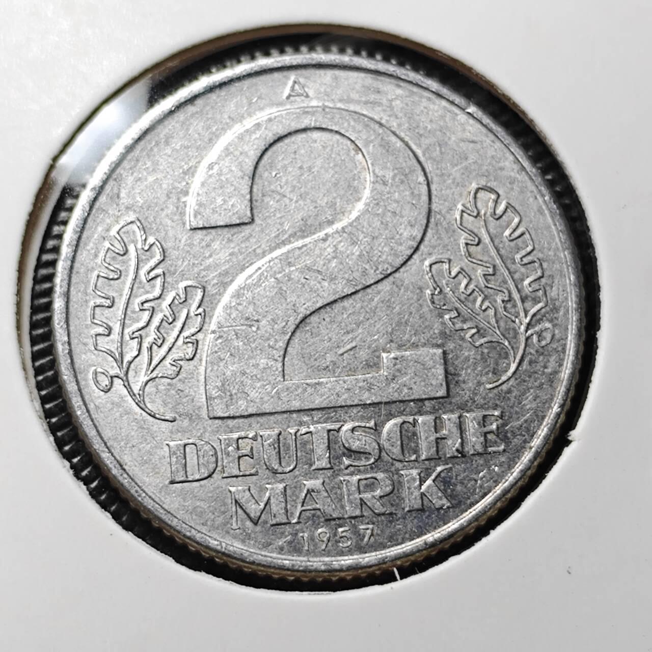 KK钱币收藏小铺 第339场 2月预留时间 周末发货 1957德国2马克 