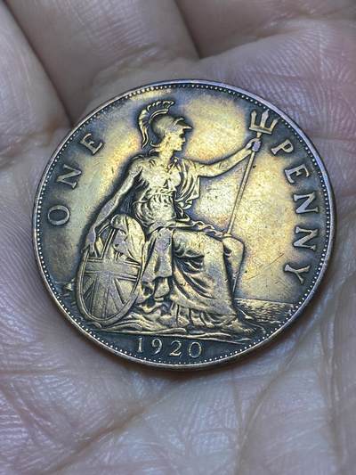 2025年第九十二场(总第一百一十八场）外国好品散币(免佣金) - 英国🇬🇧1920年1便士(乔治五世第一版)