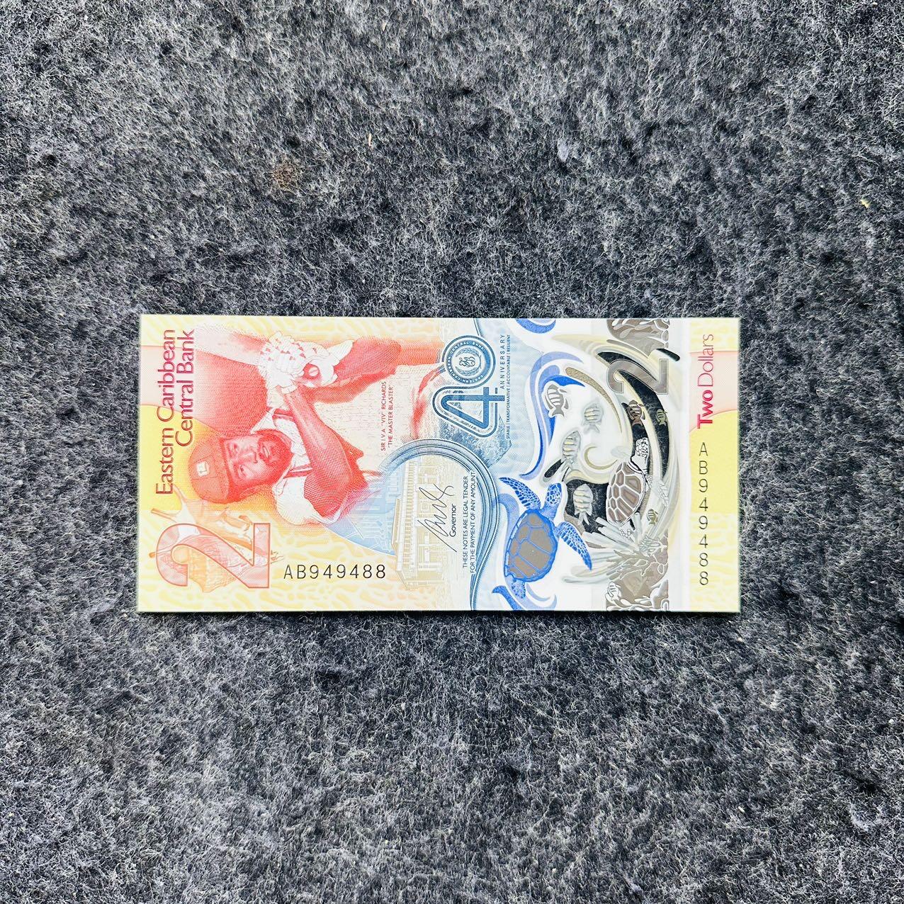 🇨🇳🇱🇾🇸🇨🇹🇴🇸🇧🏴󠁧󠁢󠁳󠁣󠁴󠁿🇬🇷🇬🇹2521 ￥￥靓号和尾88和99, 东加勒比2023年2元塑料钞，纪念钞，尾88（AB949488）