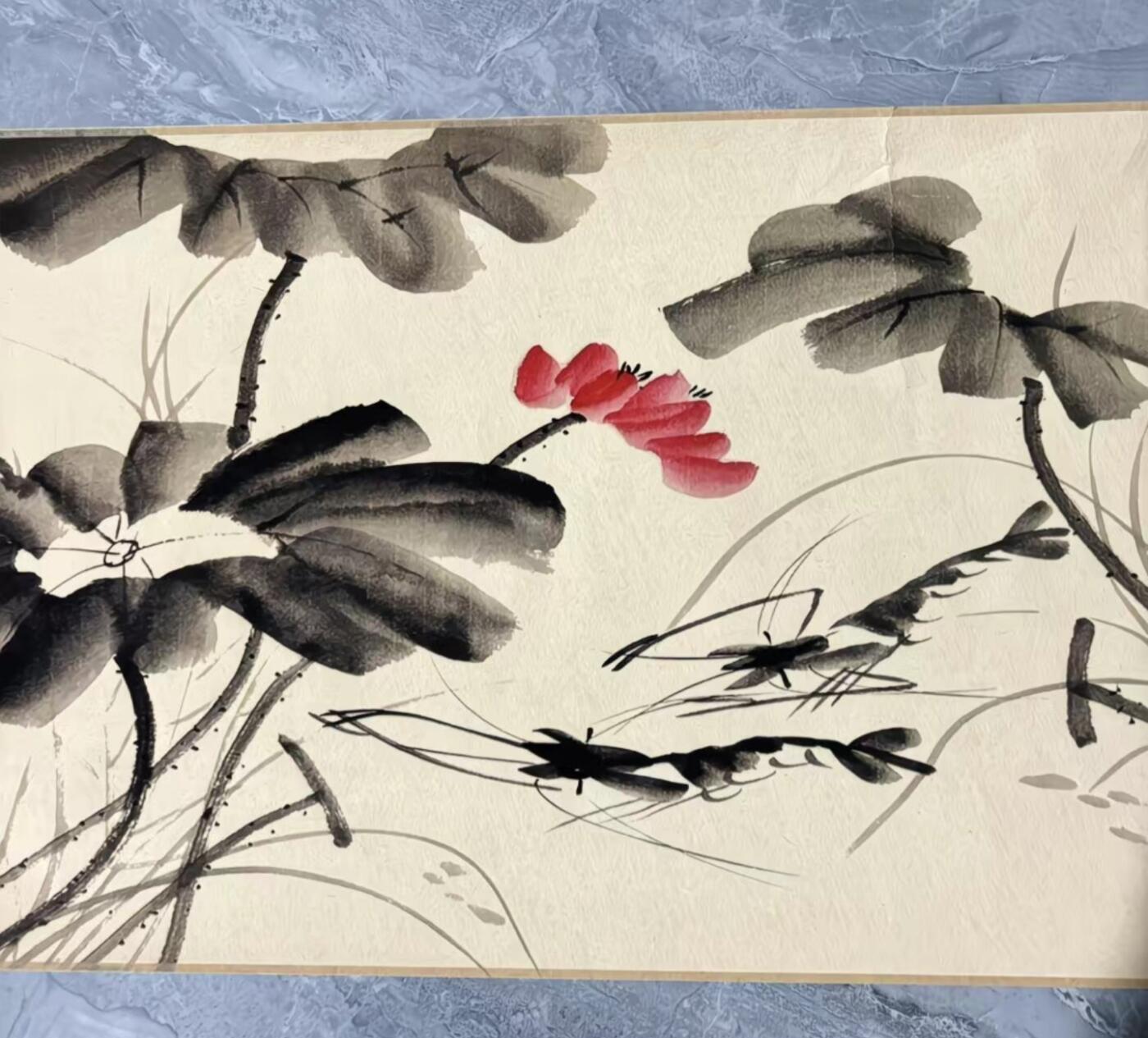   听雨轩  名家卷轴字画 龙纹小长卷《齐白石群龙入海》尺寸:30/350cm左右