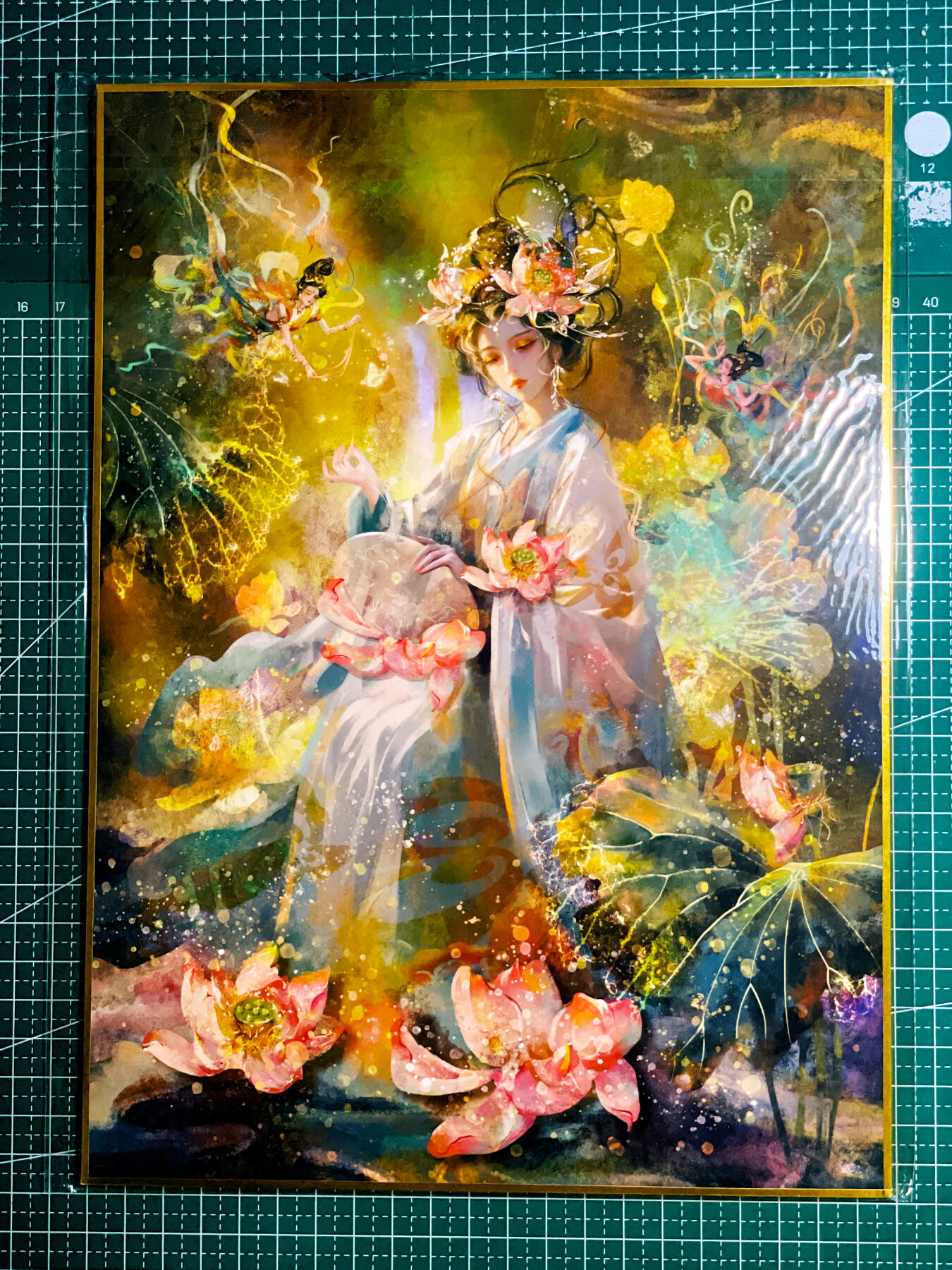 【关注参拍有赠卡】显眼宝32期  9.17日晚21:40结束 【全新原膜】A4金边包边 十二花神之一 硬卡一张 可入卡册 大图精美