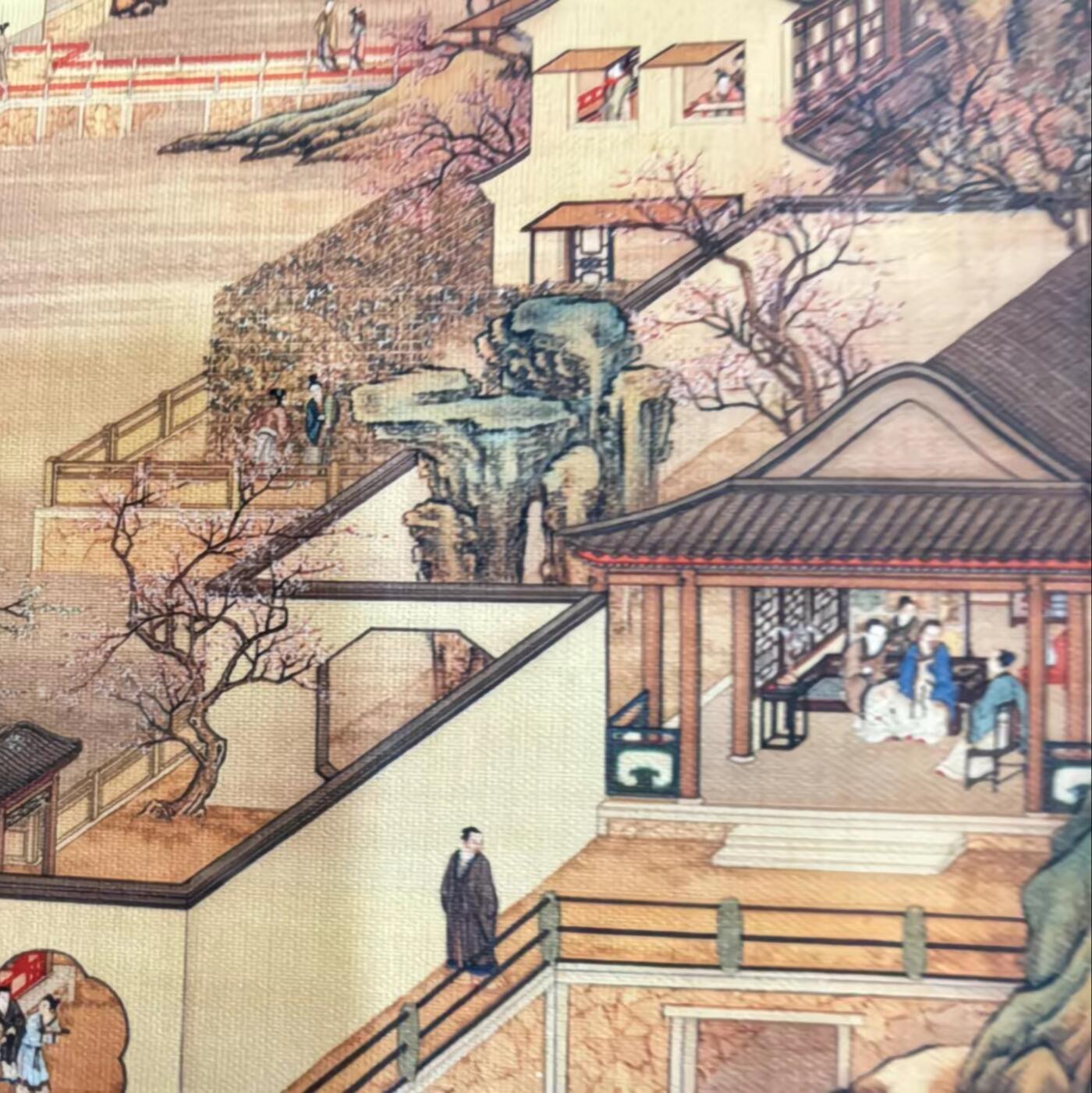   听雨轩  名家卷轴字画 龙纹小长卷《郎世宁十二月令》尺寸:30/350cm