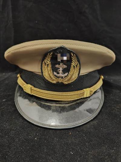 0元起拍勋章 第296期 咸鱼国勋章拍卖专场 9月21日（周日）下午6：00开始 - 民国早期卡其色海军尉官大檐帽 55CM