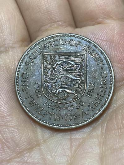 2025年第九十二场(总第一百一十八场）外国好品散币(免佣金) - 英属泽西岛🇯🇪1960年1/12先令(查理二世国王登基300周年纪念币)