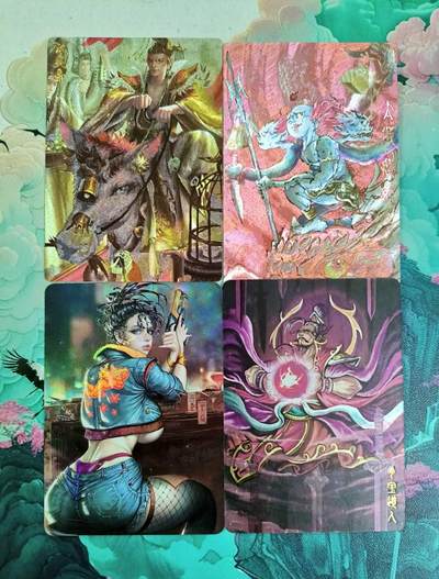 龙虎卡牌第五十五场 （无佣金，满120包邮，周六晚上结拍，欢迎送拍） - 粗闪+彩闪 精选4张