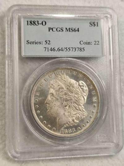 G&W世界散币，银币处理专场（第30场） - PCGS-MS64 美国1883年摩根1元  银币