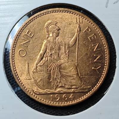 KK钱币收藏小铺 第339场 2月预留时间 周末发货 -  1964英国1便士 好品