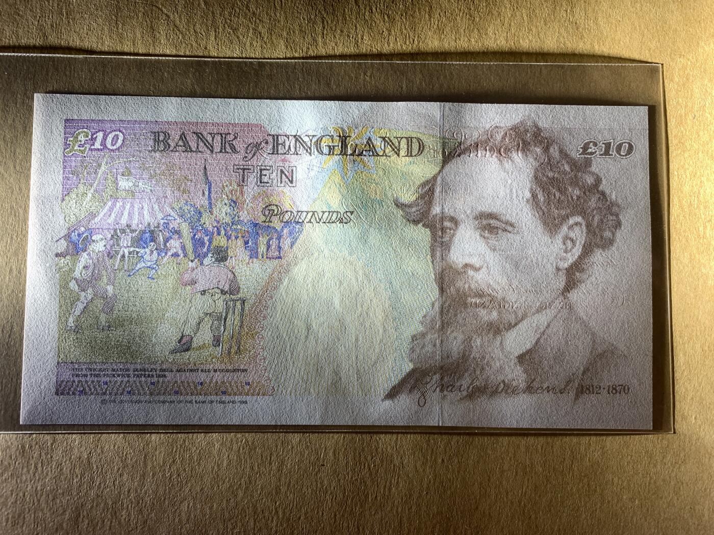 【礼羽收藏】🌏世界钱币拍卖第104期 【DK25 047634】全新UNC 1993年英国E序列10英镑纸币 女王钞 数字版