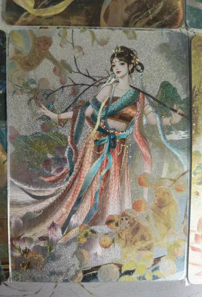 奇趣收藏卡牌拍卖第23场 【套卡】山河潮玩 华夏惊鸿录 十二生肖   工艺折光粗闪  一套12张 已套卡膜保护