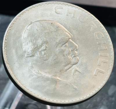文馨钱币收藏第 272 场， 长期接收代拍品 - 英国1965年 丘吉尔 1克郎纪念币 38.5毫米 美品
