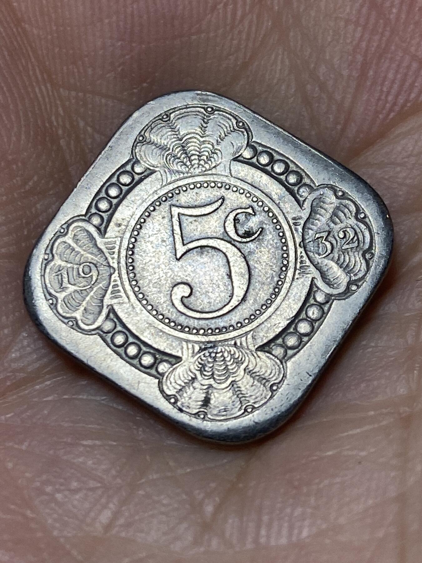 2025年第九十二场(总第一百一十八场）外国好品散币(免佣金) 特年好品–荷兰🇳🇱1932年5分(威廉明娜女王时期)