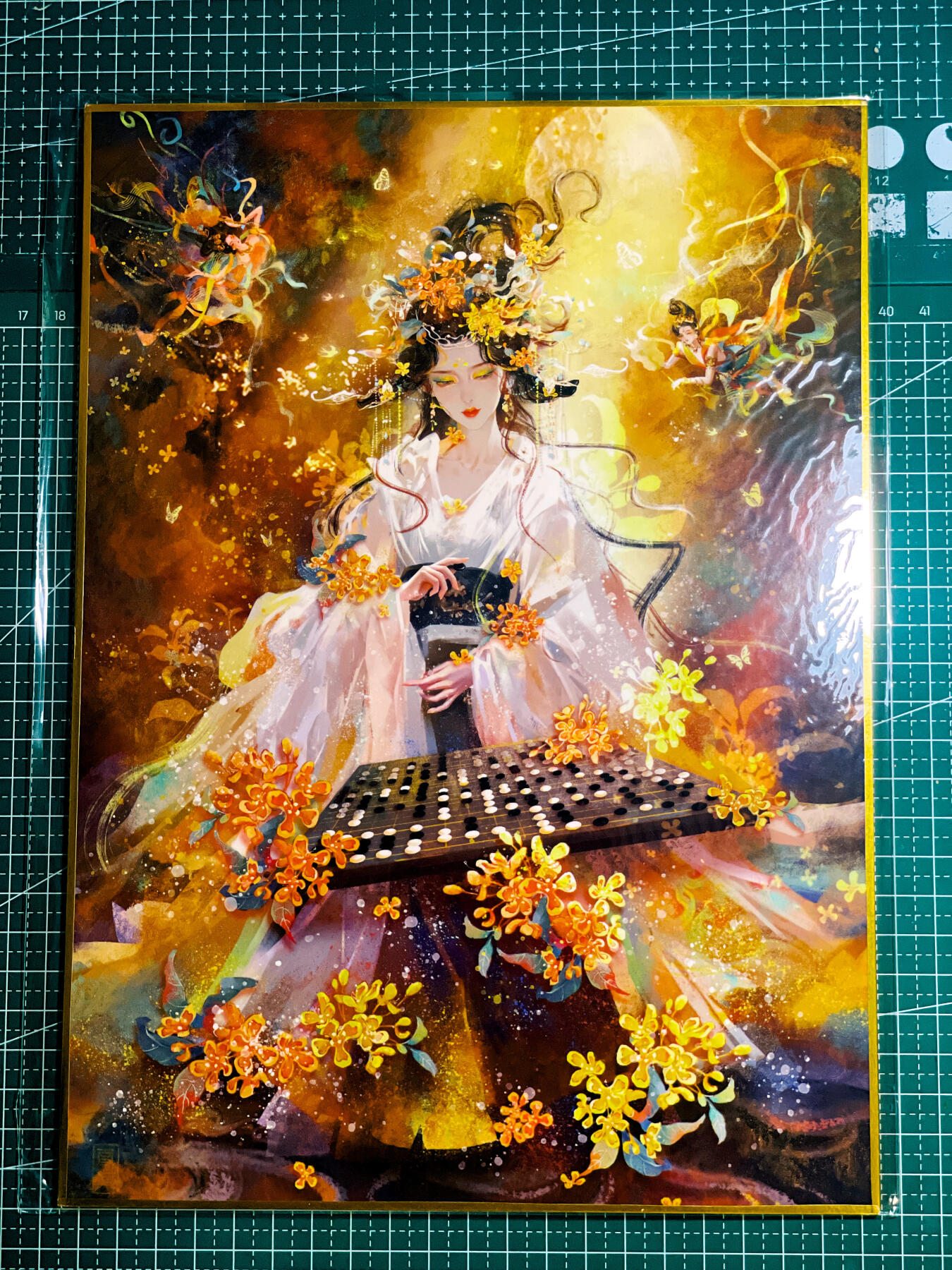 【关注参拍有赠卡】显眼宝32期  9.17日晚21:40结束 【全新原膜】A4金边包边 十二花神之一 硬卡一张 可入卡册 大图精美