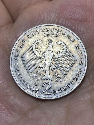 2025年第九十二场(总第一百一十八场）外国好品散币(免佣金) - 德国🇩🇪1973年2马克(G标，卡尔斯鲁厄造)