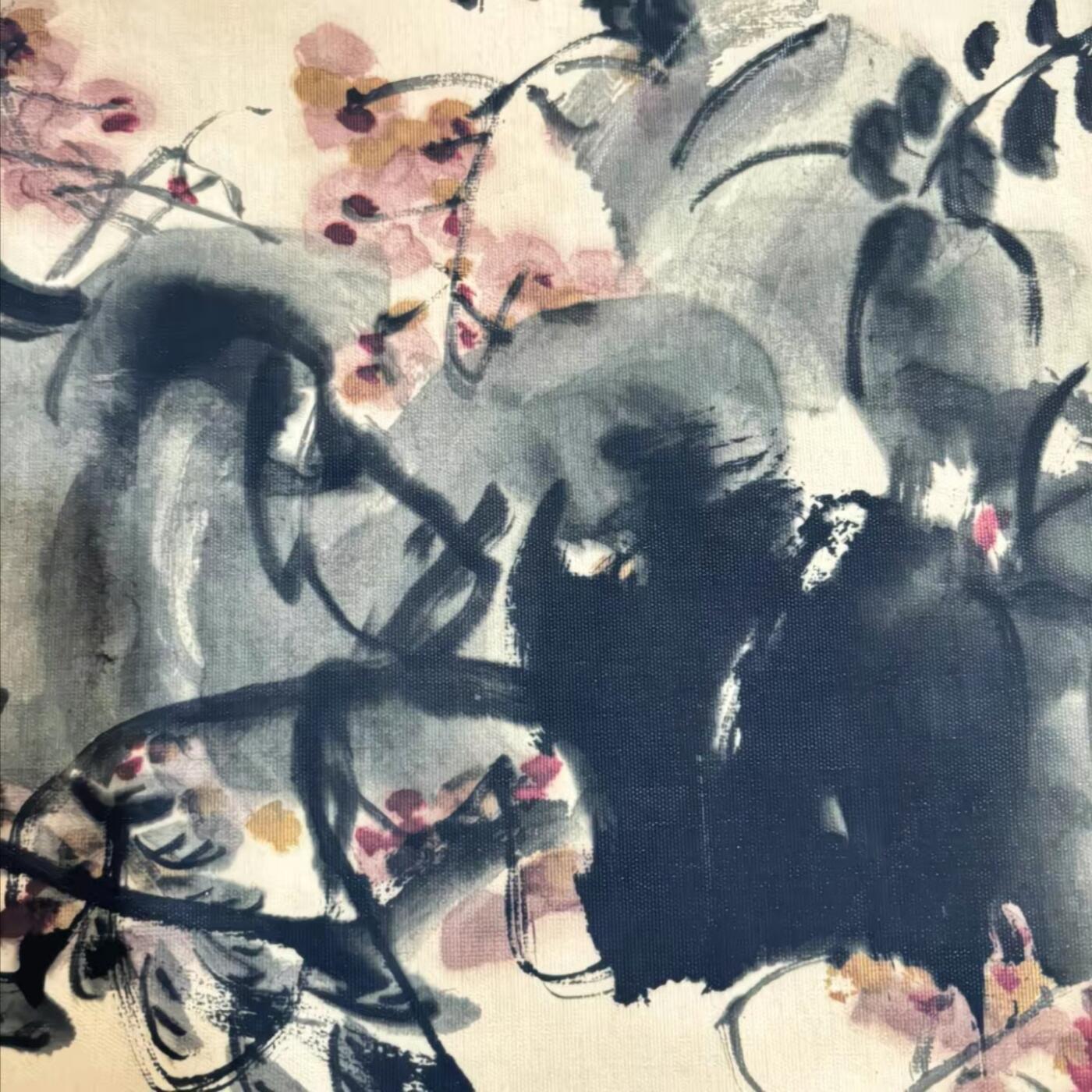   听雨轩  名家卷轴字画 龙纹小长卷《齐白石群芳争艳》尺寸:30/350cm