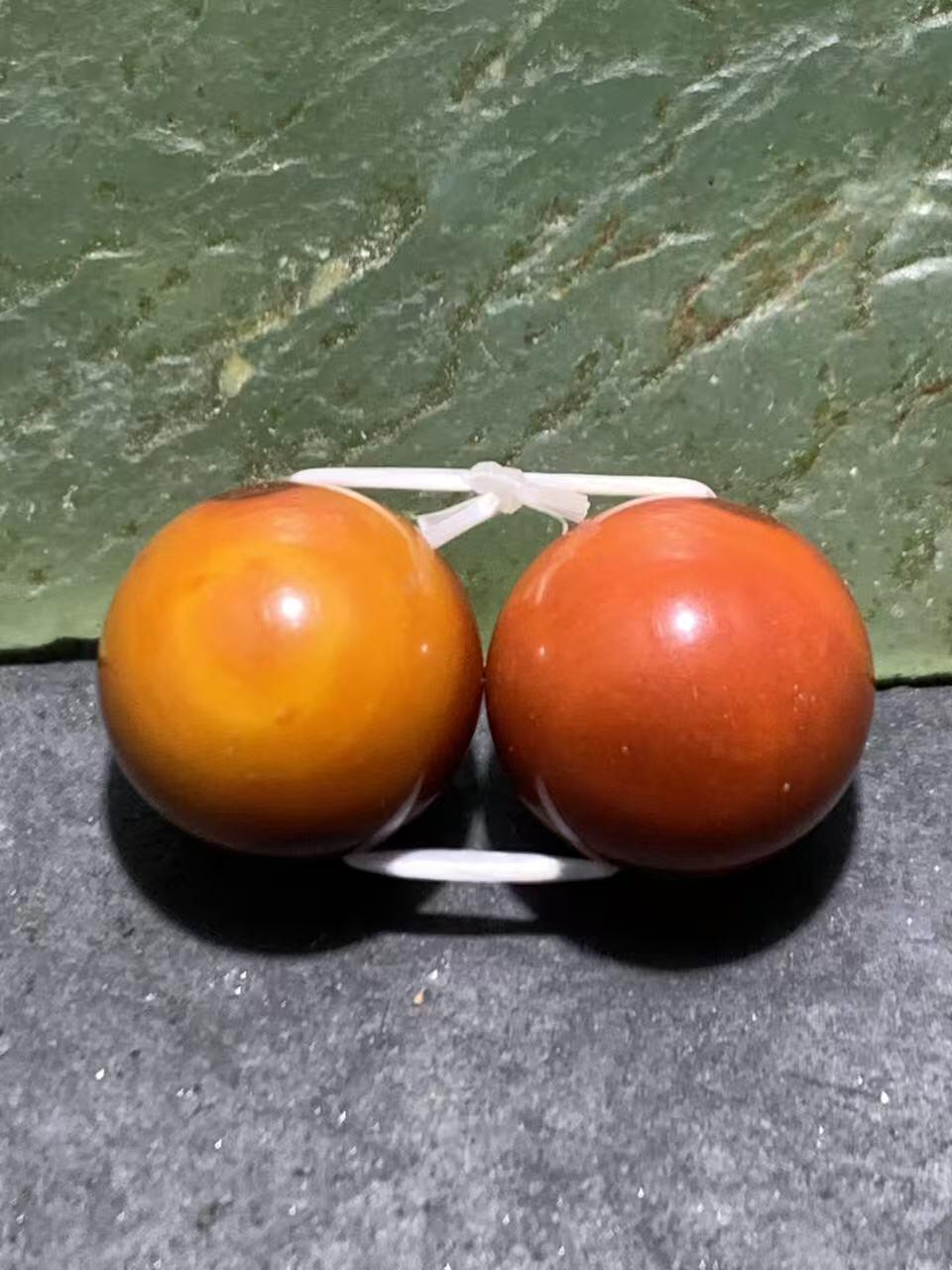精美高玉化天眼纹缠丝玛瑙腰珠一对！