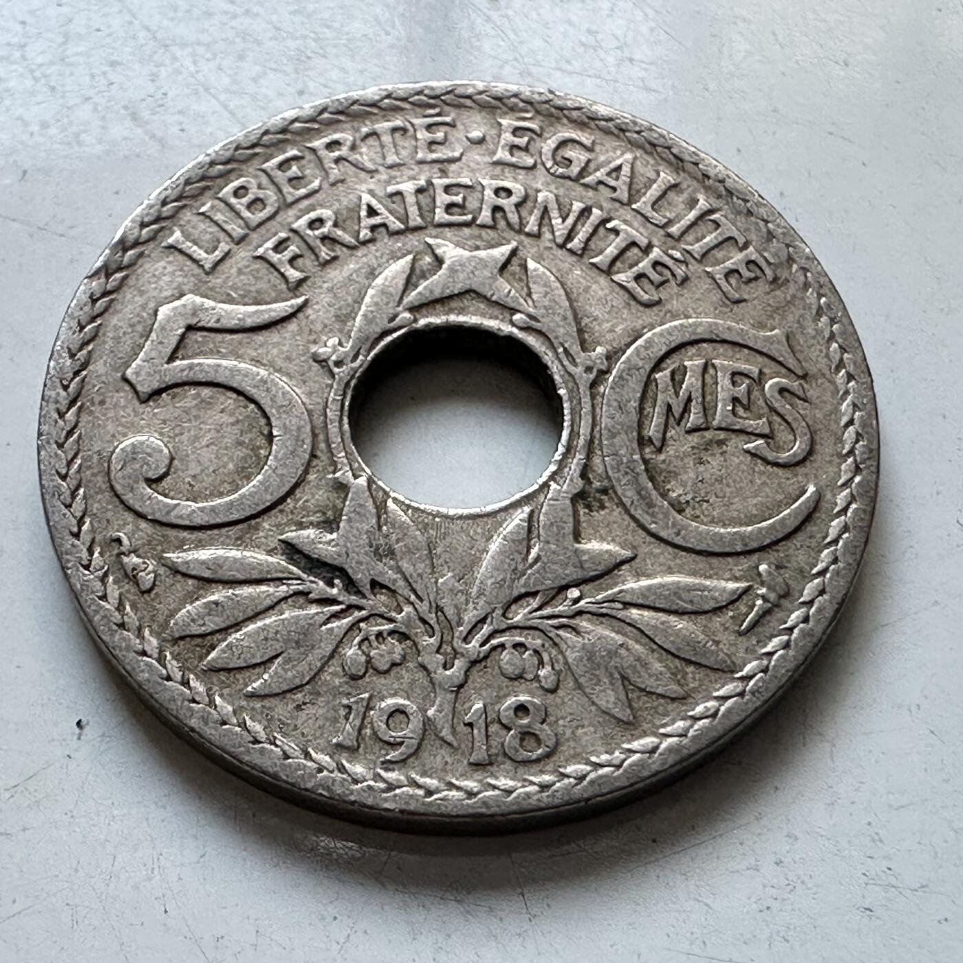 🌹外币初藏🌹🐯2025年第103场  每周二四六晚8️⃣点 接代拍 法国1918年大五分