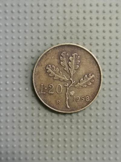 2025年第82场各国散币拍卖（总第82场） - 意大利1958年20里拉