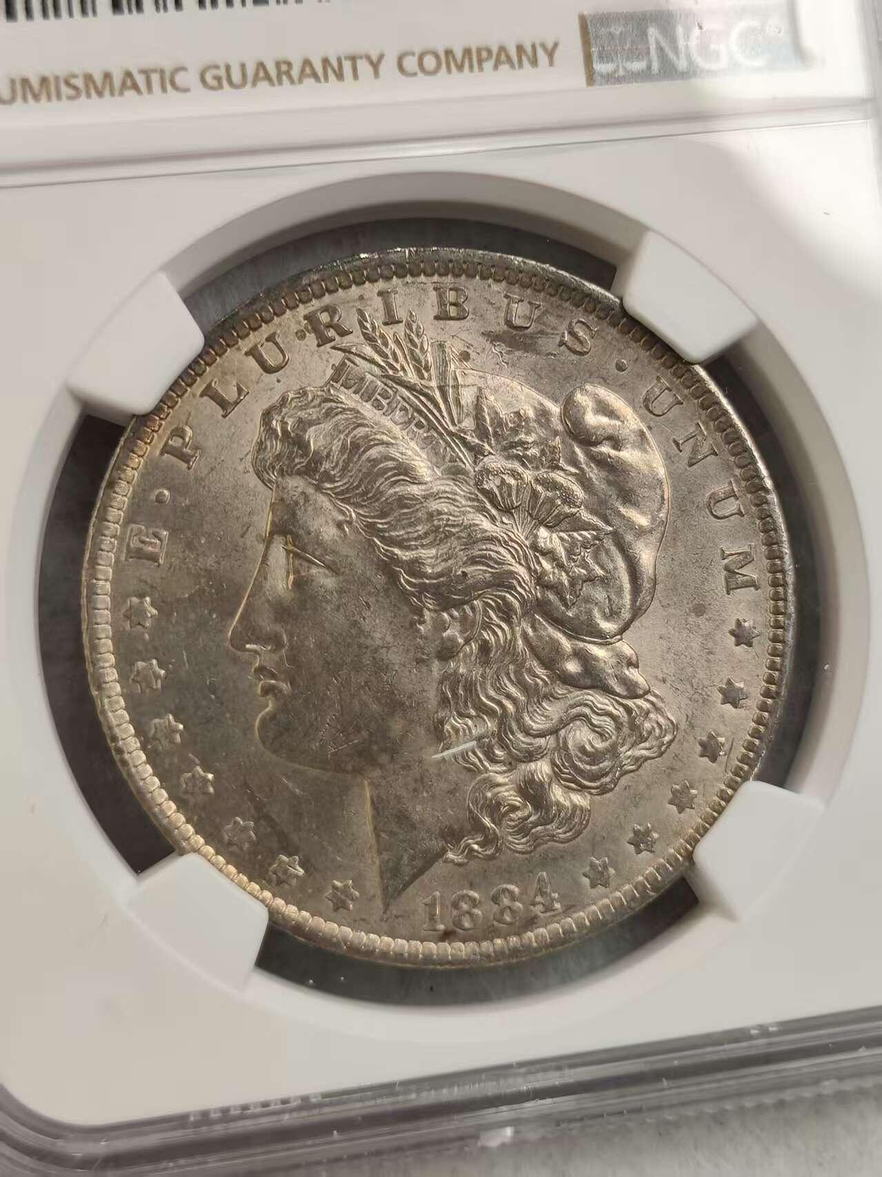 G&W世界散币，银币处理专场（第30场） NGC-MS63  美国1884年摩根1元  银币