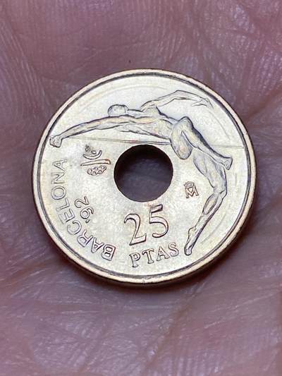 2025年第九十三场(总第一百一十九场）外国好品散币(免佣金) - 西班牙🇪🇸1990年25比塞塔(1992年巴塞罗那奥运会纪念币)