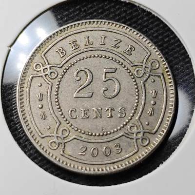 KK钱币收藏小铺 第339场 2月预留时间 周末发货 - 2003伯利兹25分