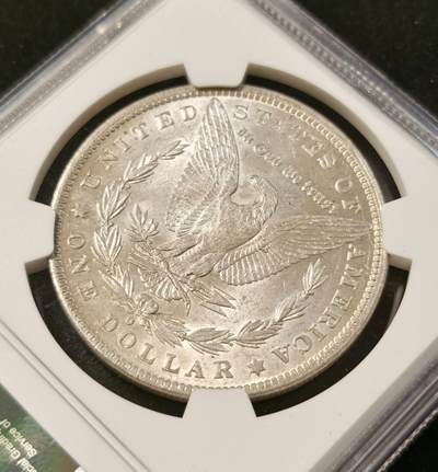 甄臻铺-世界币章拍卖（第34期），送拍享返佣金等优惠多多 NGC-MS62 美国1884年O版摩根银元 带一点淡淡的包浆 底板不错 个人送评 上海N有点压分了 状态很不错