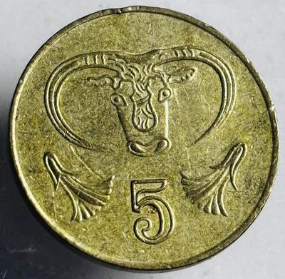 文馨钱币收藏第 272 场， 长期接收代拍品 - 2001 年塞浦路斯 5 分，第三版 平原白鸽，大年份