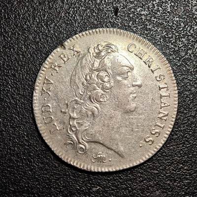 【德藏】世界币章拍卖第147期（拍品征集中~欢迎藏友联系） - 1715-1774年 法国路易十五圣路易斯军事代用币银章 状态安逸 淡包浆 直径约：30mm；重约：9.1g