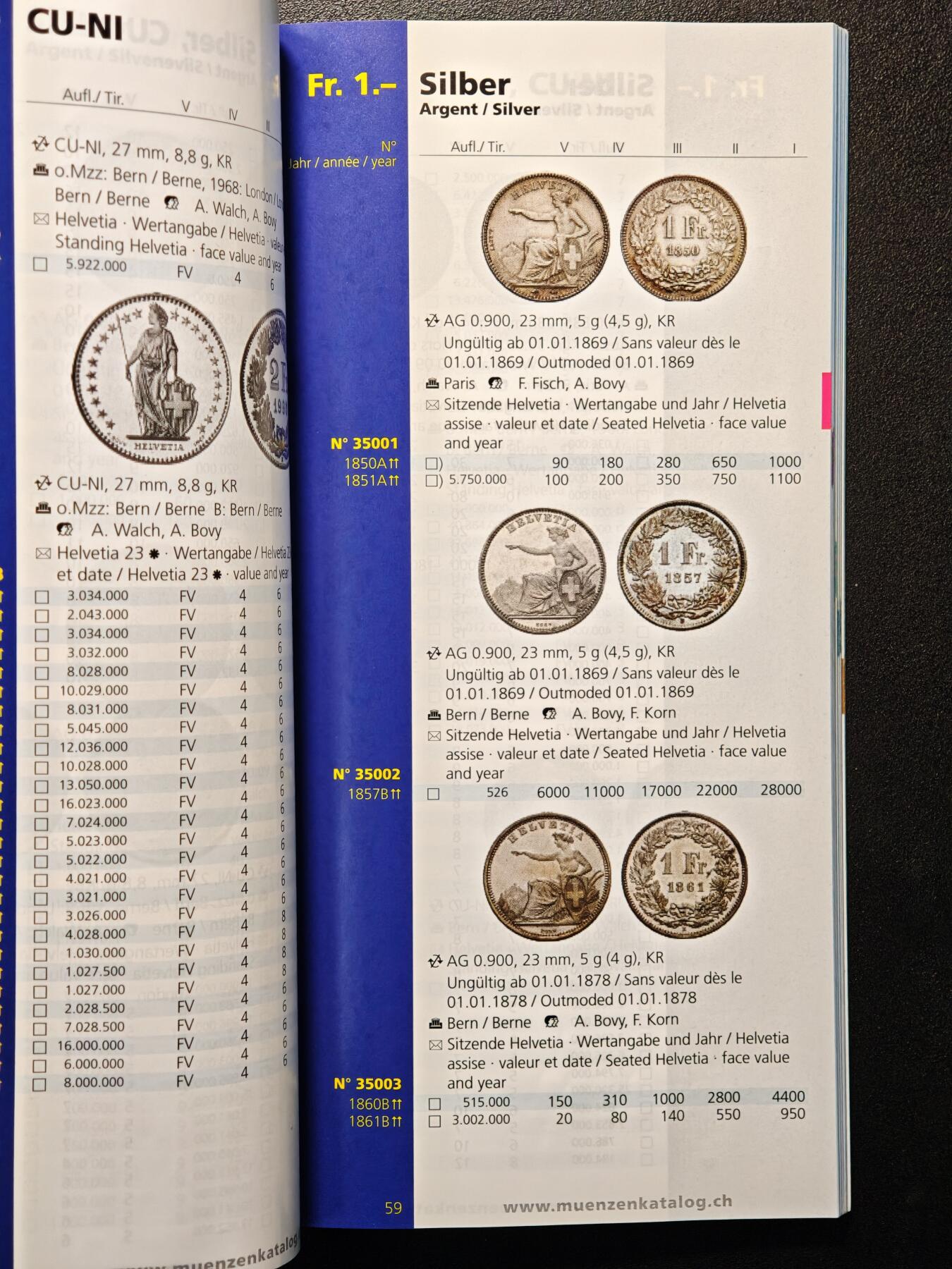 【德藏】世界币章拍卖第147期（拍品征集中~欢迎藏友联系） 97新 2010版 1798-2009 瑞士硬币目录 全彩铜板纸印刷 收集瑞士钱币必备参考书 全书约192页
