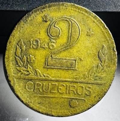 文馨钱币收藏第 272 场， 长期接收代拍品 - 1946 年巴西 2 克鲁塞罗铜币