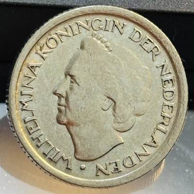 文馨钱币收藏第 272 场， 长期接收代拍品 - 稀少 1948 年荷兰威廉明娜 25 分，独年份版