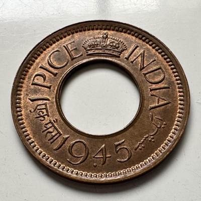 🌹外币初藏🌹🐯2025年第104场  每周二四六晚8️⃣点 接代拍 - 印度1945年一派沙a