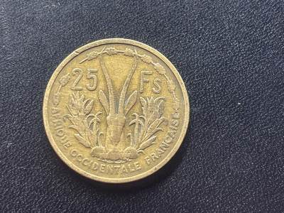 邮泉阁限时拍卖第二十五场 各国硬币专场（硬币在国外） - 法属西非1958年25法郎