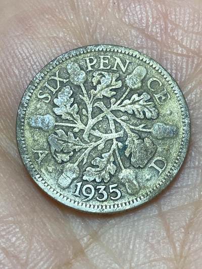 2025年第九十三场(总第一百一十九场）外国好品散币(免佣金) - 英国🇬🇧1935年6便士银币(乔治五世第三版，500银)