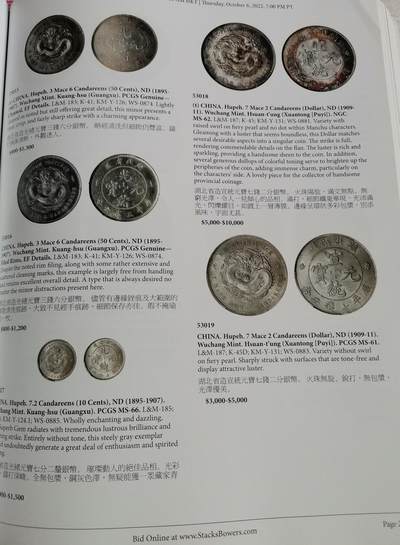 瓶子🏺第208期拍卖会 香港大拍目录  厚重  含中国现代精制银币  军阀币  548页