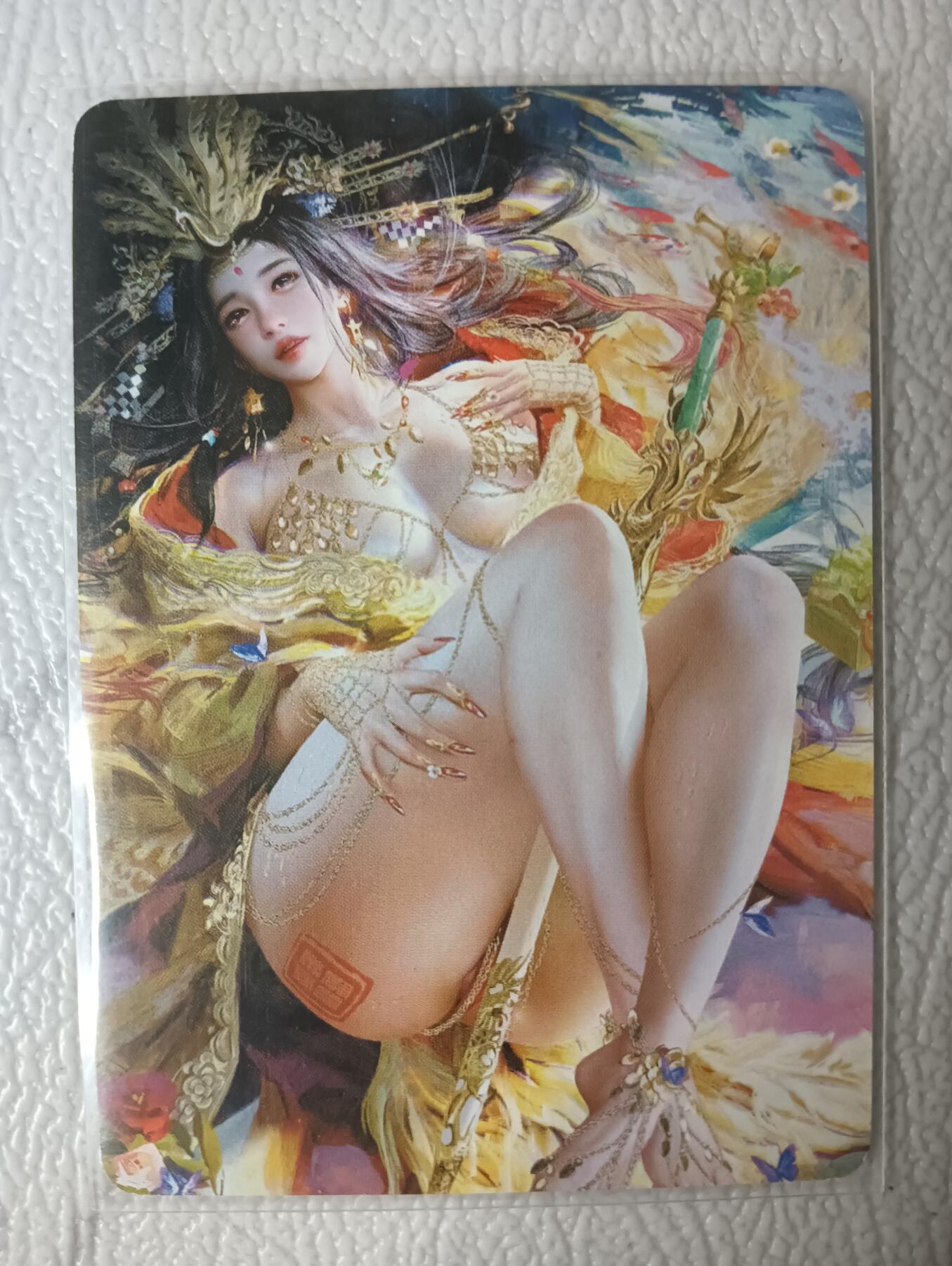 花开卡拍第39期（9月21号周日截拍，品控勿拍!!!拍品不寄存，运费5元，自制卡难免瑕疵，可能存在轻微撞角爆边等出厂瑕疵，品控介意勿拍！） 潘玉儿 卡友自制卡 艺术版 粗闪