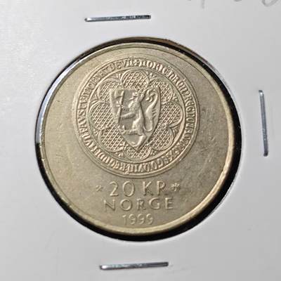KK钱币收藏小铺 第340场 2月预留时间 周末发货 - 1999挪威20克朗 纪念币