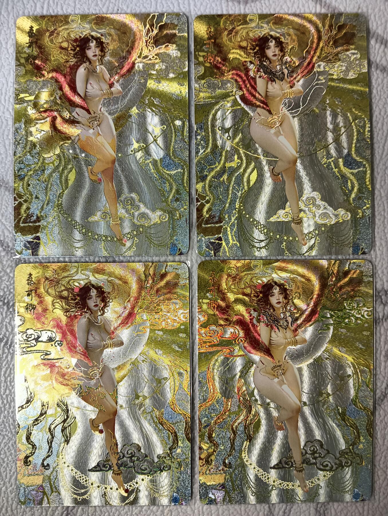 花开卡拍第39期（9月21号周日截拍，品控勿拍!!!拍品不寄存，运费5元，自制卡难免瑕疵，可能存在轻微撞角爆边等出厂瑕疵，品控介意勿拍！） 燎原人间传 刷子 秦可卿 双服饰双工艺，粗闪和幻彩粗闪