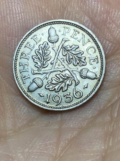 2025年第九十三场(总第一百一十九场）外国好品散币(免佣金) - 英国🇬🇧1936年3便士银币(乔治五世逝世年，第五版关门年)