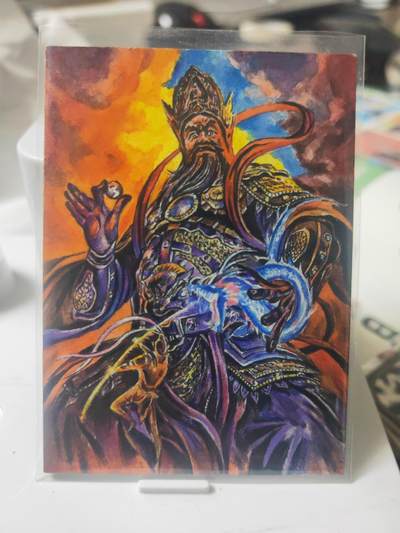 阳大大卡牌拍卖第72期（持续收拍品，周五晚上九点截拍，进群福利早知道） - 【手绘卡】顶流画师 西狮金 广目天王
