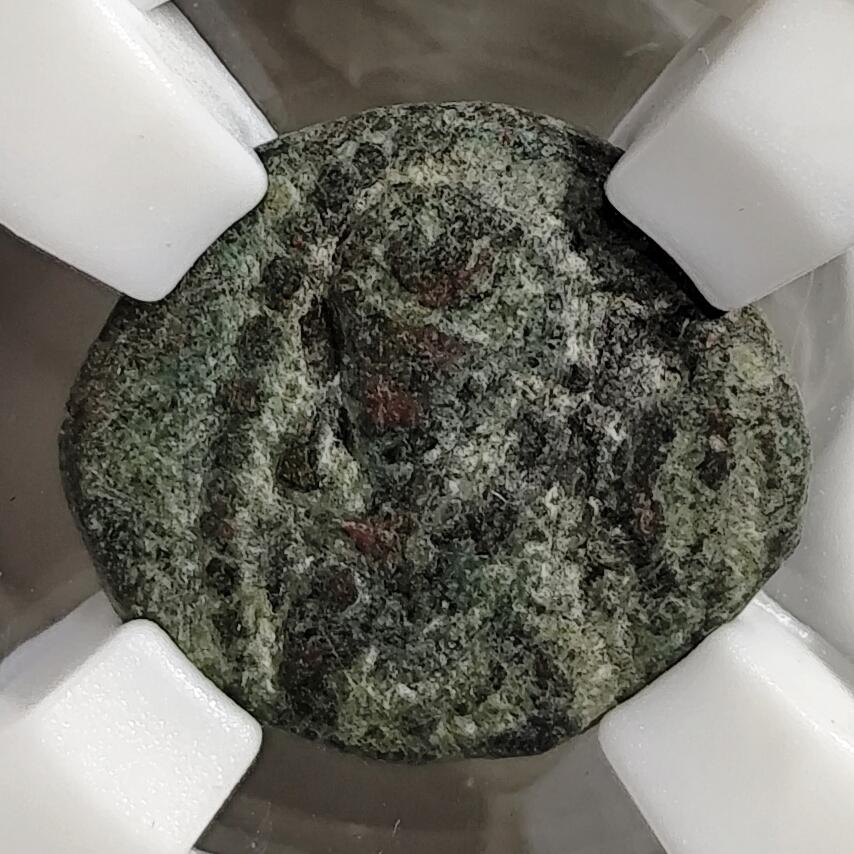 希腊罗马丝路打制币化石【中外钱币放漏】专场！陆小鱼的钱币仓，限时拍卖第079场 埃兰王国 弗拉特斯铜币/戴冠国王面左像,短横线