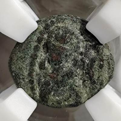 希腊罗马丝路打制币化石【中外钱币放漏】专场！陆小鱼的钱币仓，限时拍卖第079场 - 埃兰王国 弗拉特斯铜币/戴冠国王面左像,短横线