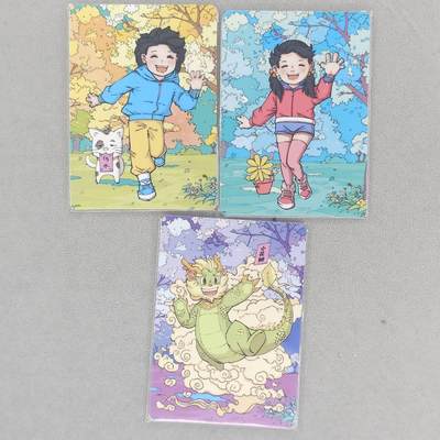 龙虎卡牌第五十五场 （无佣金，满120包邮，欢迎送拍） - 普卡3张 小花瓣-手绘复刻