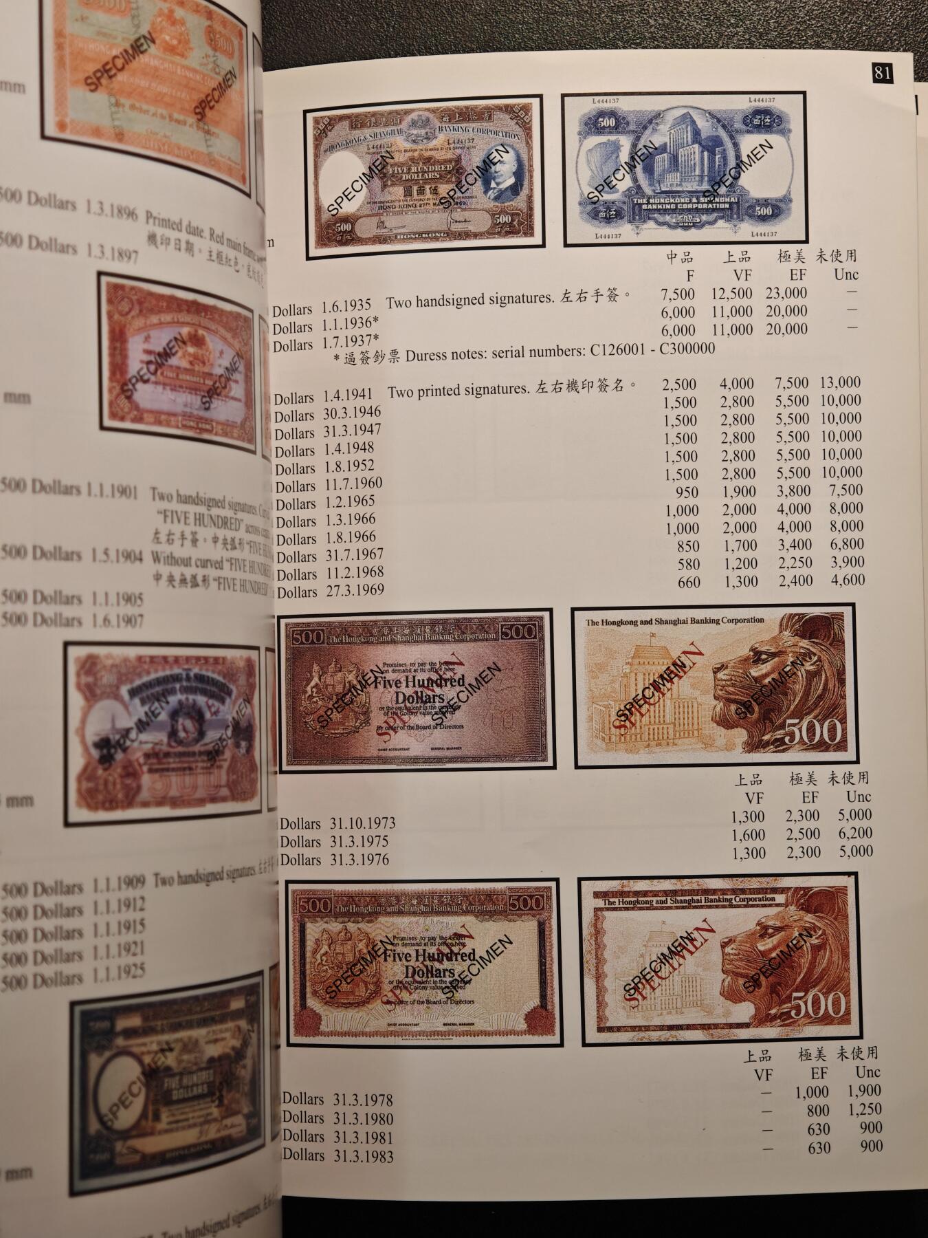 【德藏】世界币章拍卖第147期（拍品征集中~欢迎藏友联系） 97新 香港货币图录 全彩铜板纸印刷 全书约100页