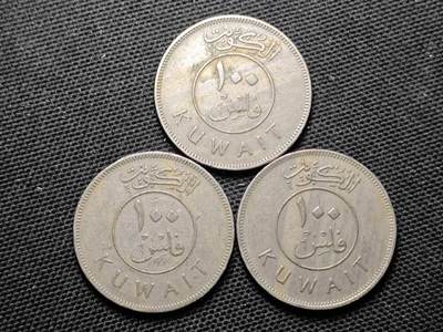 KK钱币收藏小铺 第339场 2月预留时间 周末发货 -  科威特100费尔3枚一组